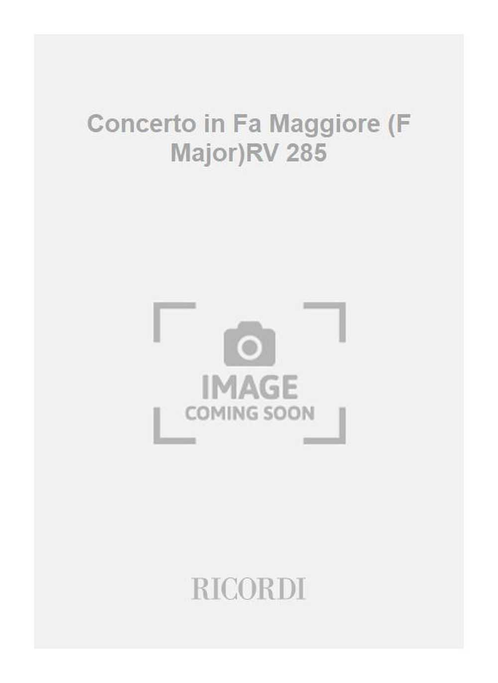 Concerto in Fa Maggiore (F Major)RV 285 F.I-161 - Tomo 346